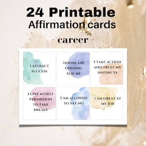 Affirmation Cards, Career Affirmation Cards, Affirmation Deck, Affirmation Cards digital, Printable Cards, Positive Affirmation cards