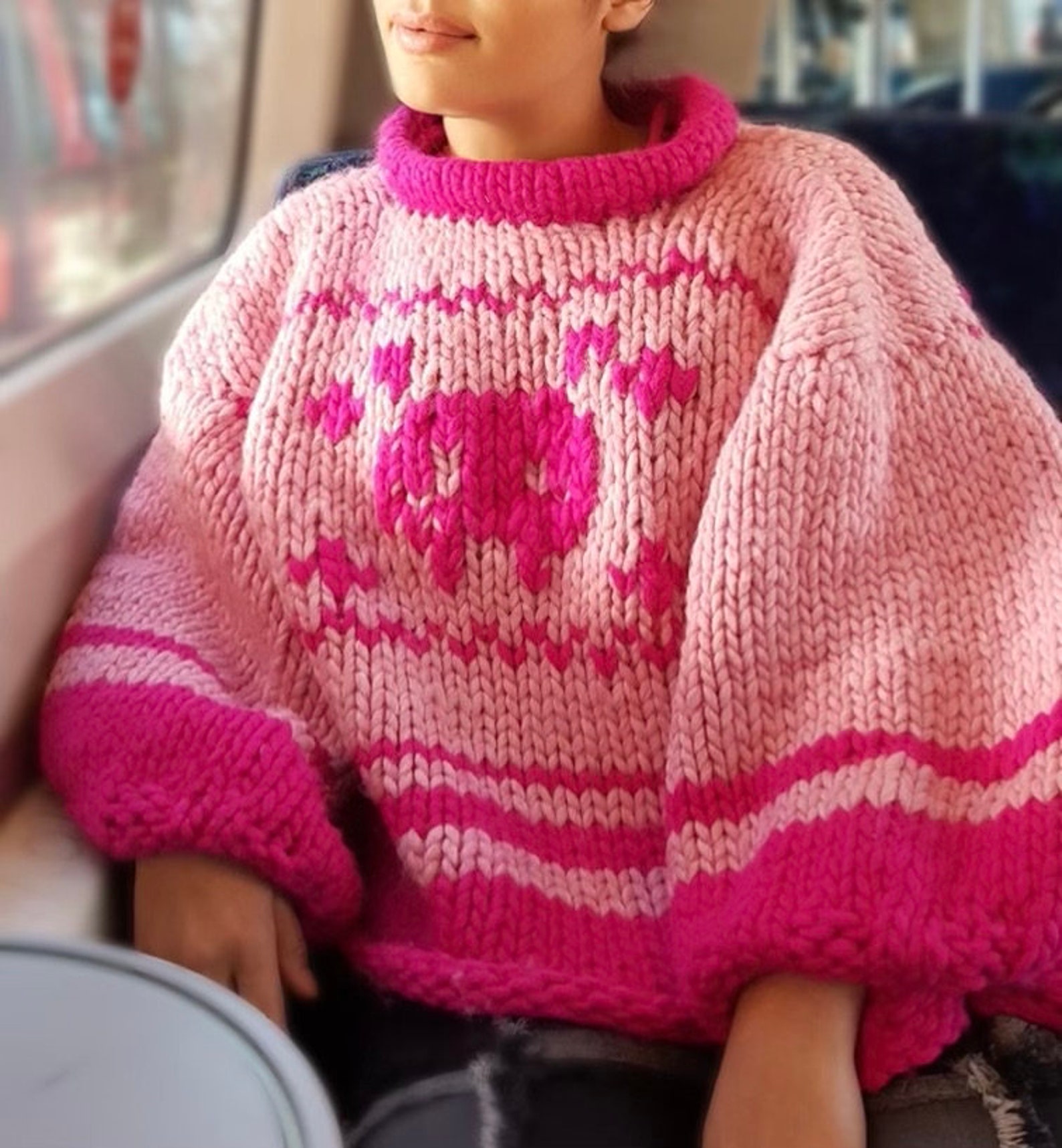 Chunky Sweater Knitting Pattern the Sprite Sweater Etsy