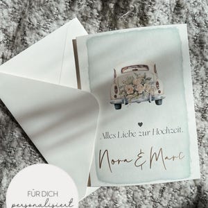 Personalisierte Hochzeitskarte