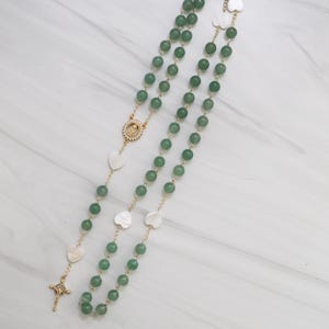 Jade Rosary: 18K Gold-Filled Catholic Prayer Beads