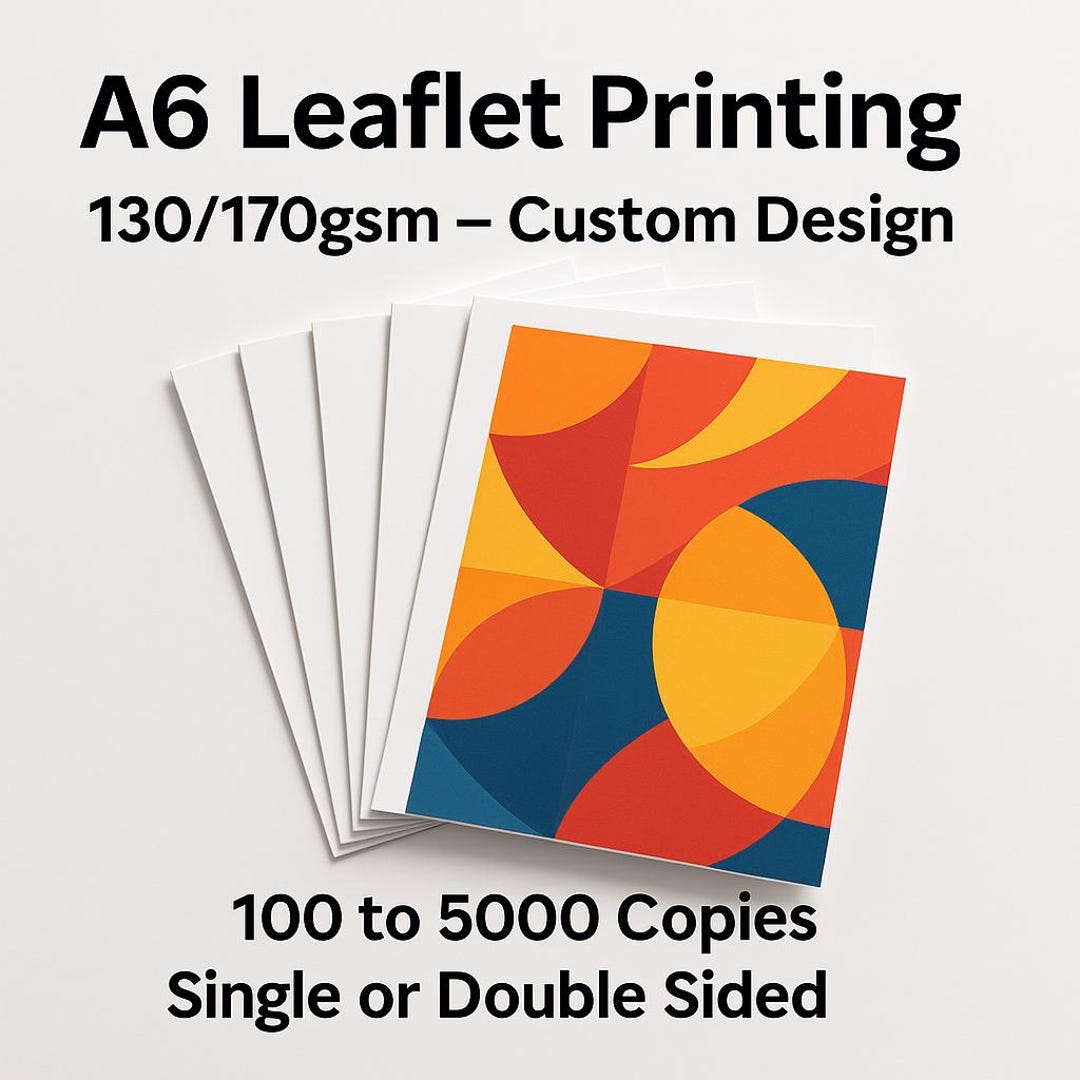 A6 Leaflet Printing – 130gsm / 170gsm – Custom Flyers for Business ...