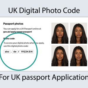 CÓDIGO de fotografía digital para la solicitud en línea de pasaporte del Reino Unido aceptación garantizada entrega por correo electrónico en todo el mundo las 24 horas imagen 1