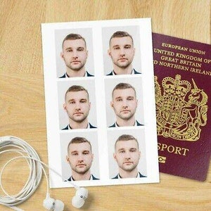 Passport Visa & ID driving license photos printing service - Official passport photo size for UK Europe USA and rest of world