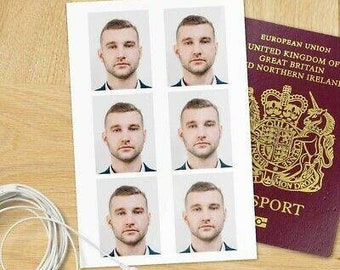 Passport Visa & ID servicio de impresión de fotos de licencia de conducir - Tamaño oficial de la foto del pasaporte para el Reino Unido Europa EE.UU. y el resto del mundo