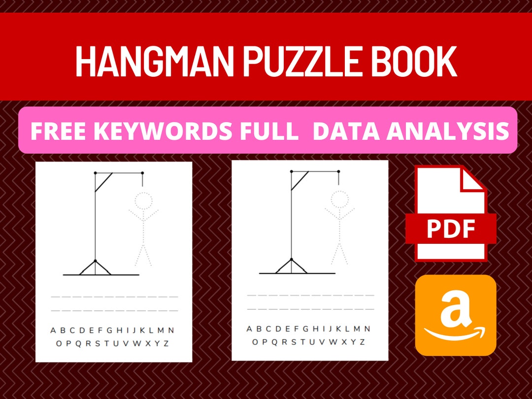 Hangman Puzzle Game Book - Etsy
