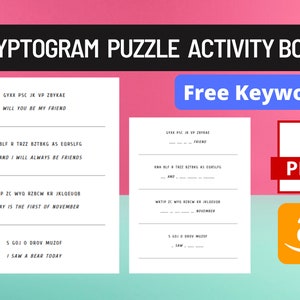 Cryptogram Puzzle Activity Book