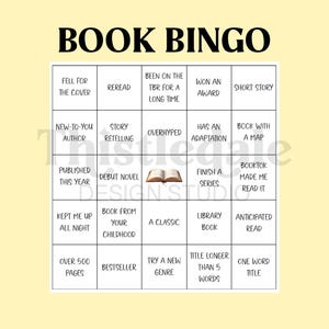Pegatinas de bingo de libros: diario de libros, diario, juego