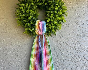 Celebration Wreath Sash / Pride / Sash Personalized Wreath Sash / Rainbow / Colorful
