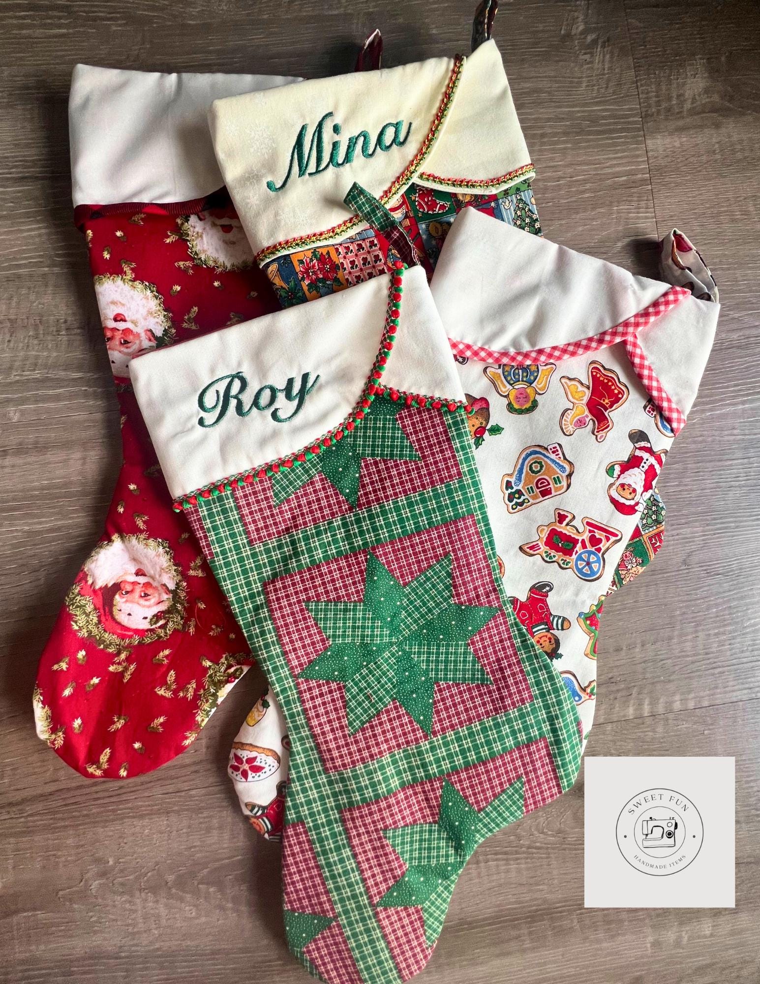 34 Adorable Christmas Stocking Ideas to Hang with Pride: Festive Flair for Your Fireplace 8 Handmade Personalized Christmas Stockings Heirloom Holiday…