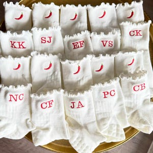 Personalized Initial Socks, Bridesmaid Proposal Gift, Wedding Party Favors