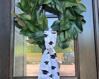 Graduation Wreath Sash Embroidered Custom Sash Wreath Sash Monogrammed Sash Personalized Monogrammed Wreath Sash Embroidered