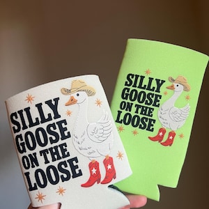 Silly Goose CowBoy Coozie | Slim Can | Western Cowboy | Drink Koozie | Drink Sleeve