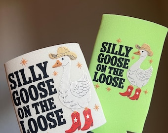 Silly Goose CowBoy Coozie | Slim Can | Western Cowboy | Drink Koozie | Drink Sleeve