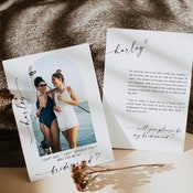 Editable Bridesmaid Expectations Card Bridesmaid Contract What to