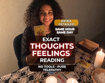 What Is He Thinking? Hidden Feelings Psychic Love Tarot Reading (Same Hour PDF)