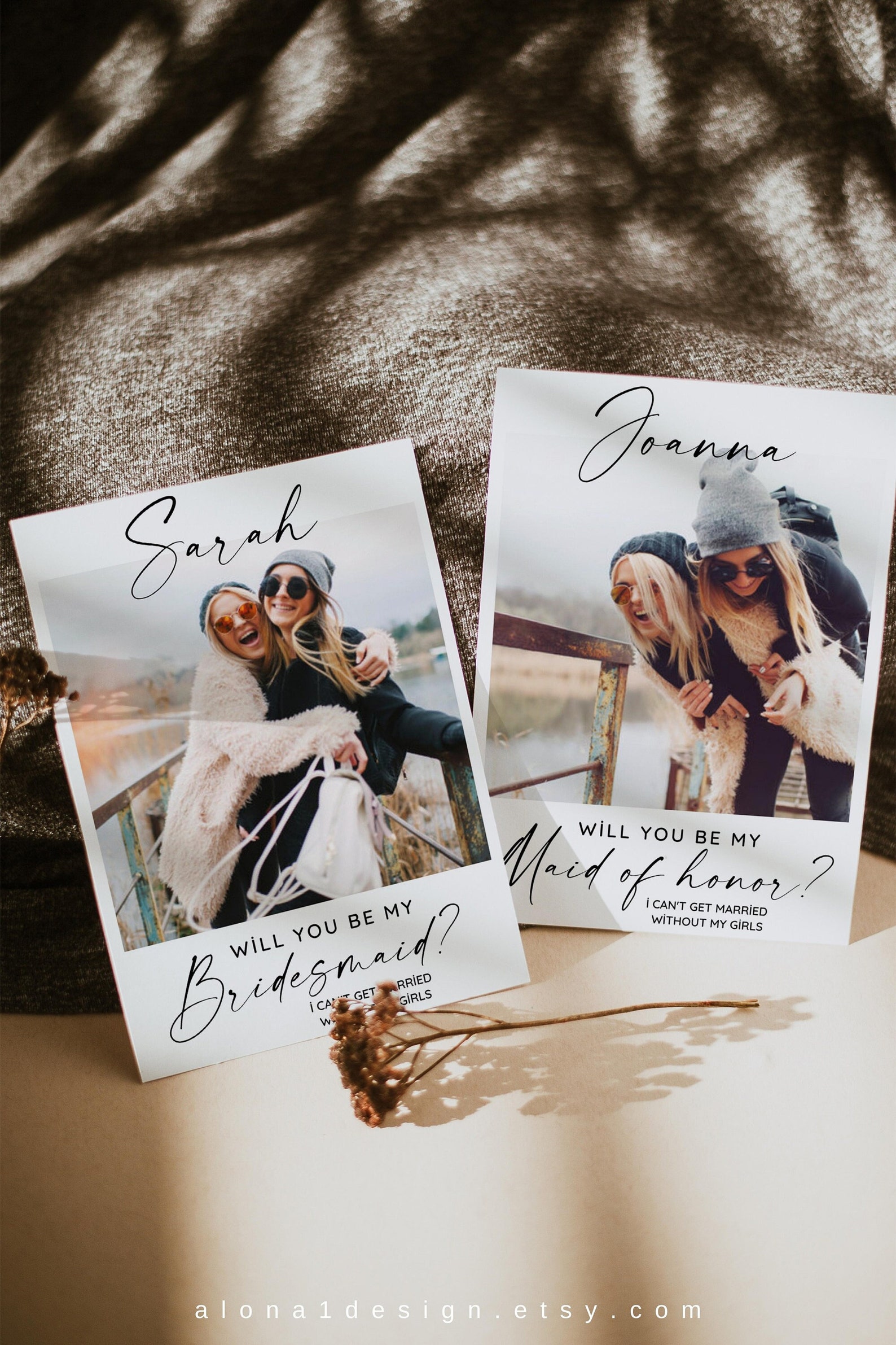 Photo Bridesmaid Proposal Card Template, Printable Will You Be My ...