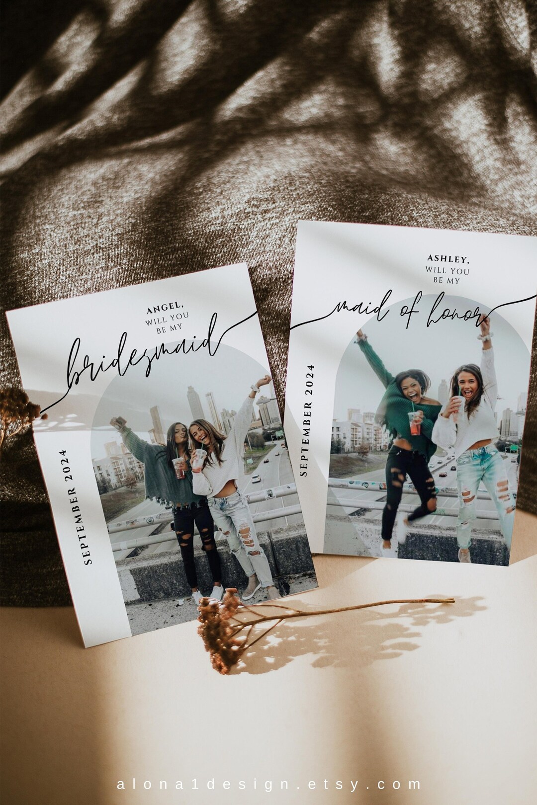 Photo Bridesmaid Proposal Card Template, Printable Will You Be My ...