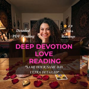 Lectura de amor de profunda devoción / ¿Qué tan profundamente te aman? / Sentimientos verdaderos, lealtad y conexión del alma con el tarot / Entrega en PDF en la misma hora