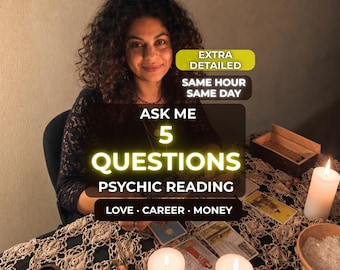 5 Question Tarot Reading, Yes or No Psychic, Same Hour / Day PDF