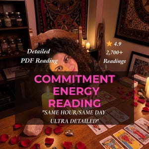 Commitment Energy Reading | Is He Ready to Commit | Will They Make It Official, Fears & Next Step Tarot | Same Hour Delivery | PDF