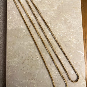 Vintage 12k GF Rope Chain 5mm 29-30”