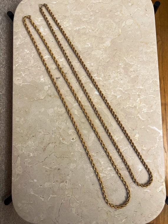 Vintage 12k GF Rope Chain 5mm 29-30”