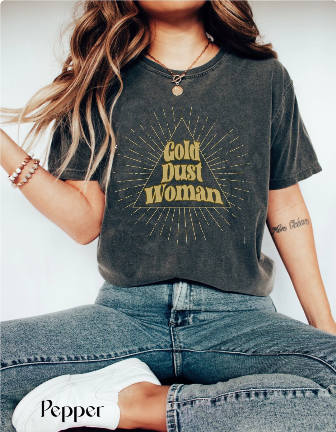 Comfort Colors Vintage Inspired Gold Dust Woman Tshirt Retro - Etsy