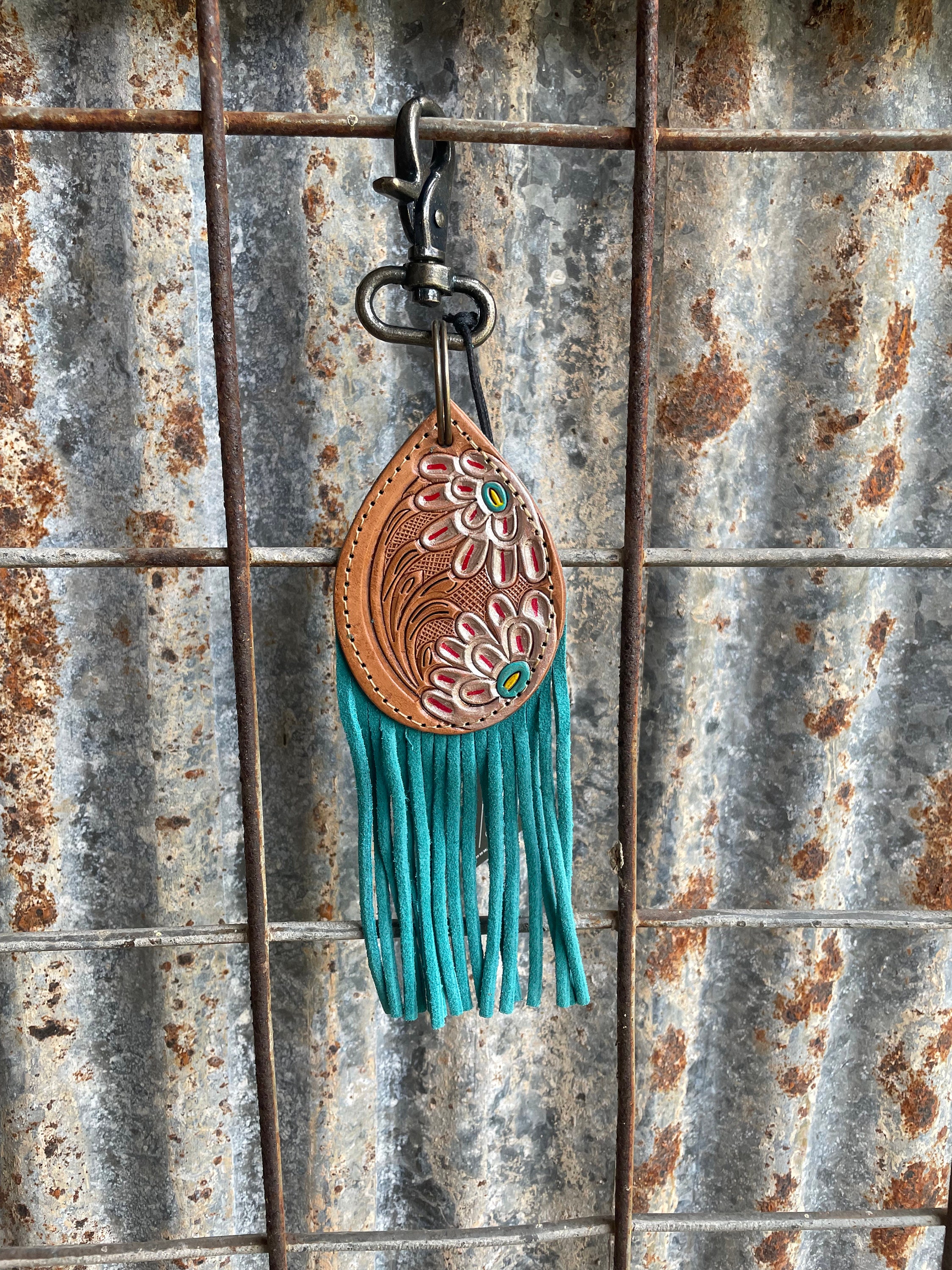 Myra Bag White Blossoms Keychain Etsy