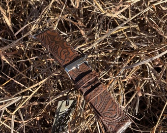 Myra Bag Brown Embossed Watch Band  38/40mm |  42/44 mm