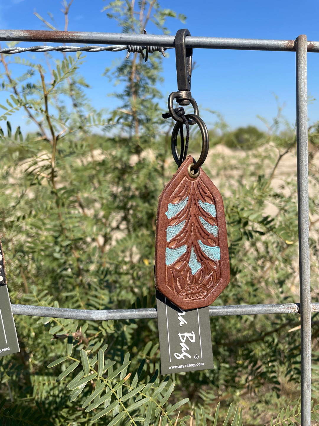 Myra Bag Turquoise Petal Keychain Etsy