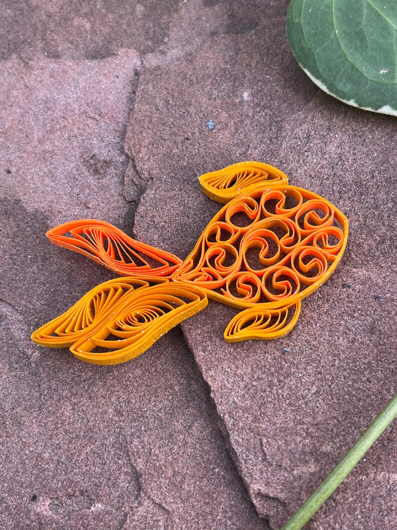 Quilled Goldfish, Quilled Embellishments, Paper Fish, Table Decoration
