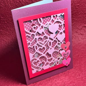 Valentinstag Shaker Karte, Herzkarte, Verlobung Karte, Hochzeitskarte, Valentinstag Karte, Geburtstagskarte, Karte für Liebhaber, Karte für Partner