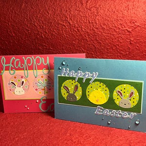 Carte de Pâques, carte de lapin, carte avec étiquette, carte pour enfants amusante, poussin duveteux, carte de joyeuses Pâques, lapin, fleur, carte de Pâques faite main, jolie carte de Pâques