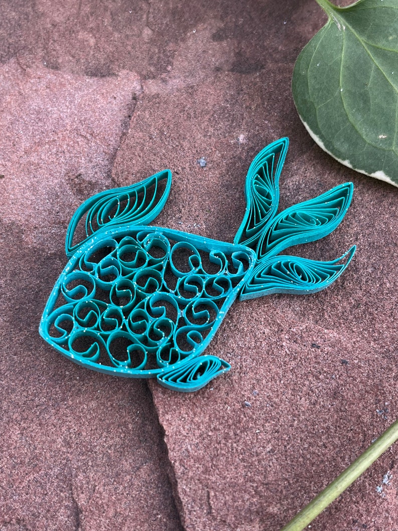 Quilled Goldfish, Quilled Embellishments, Paper Fish, Table Decoration