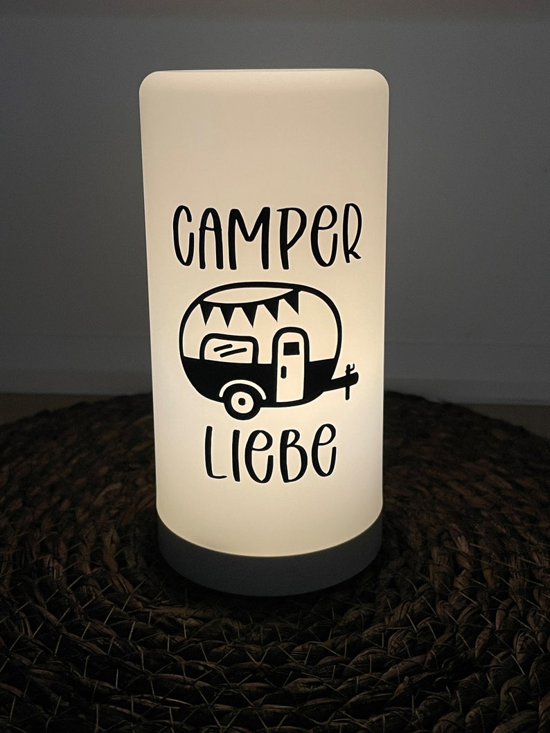 Tischleuchte Tischlampe Dekoleuchte LED Camping INDIVIDUALISIERBAR Bild 4