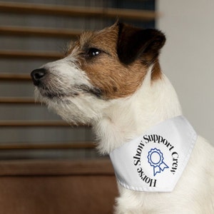Horse Show Support Crew Dog Bandana Collar