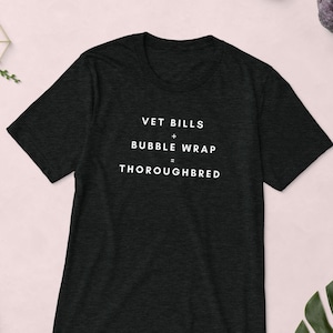 What&#39;s in a Thoroughbred equestrian women&#39;s t-shirt | ottb | adult amateur