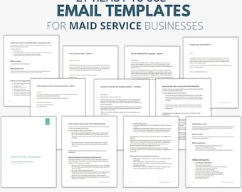 25 Pre-written email templates for Maid Services.