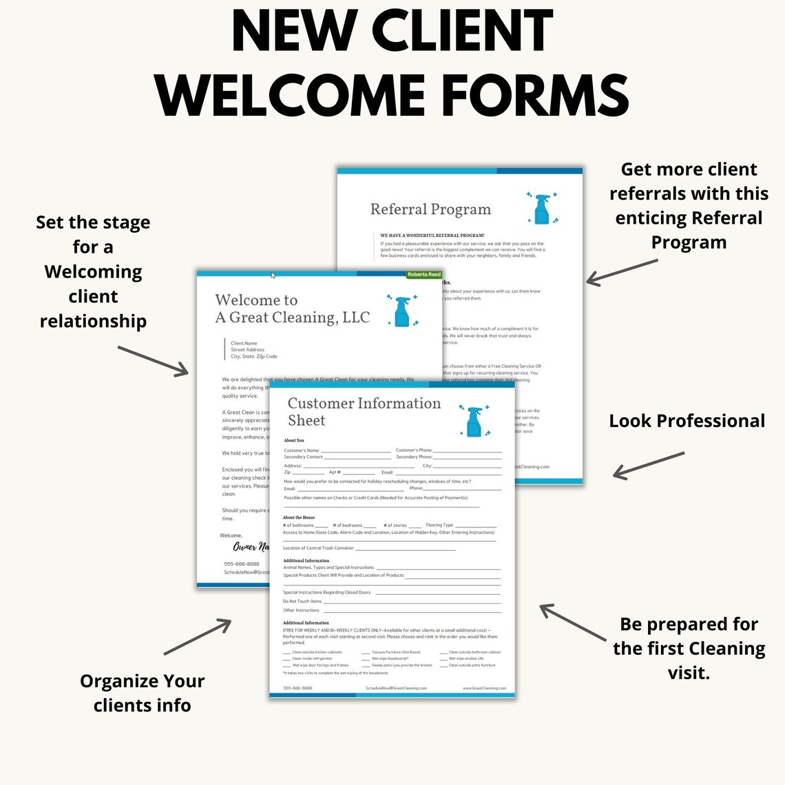 New Client Welcome Kit For House Cleaning Business Etsy Hong Kong