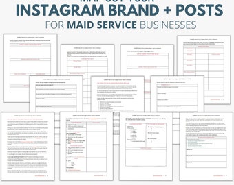 Instagram editorial planner for Maid Service owners