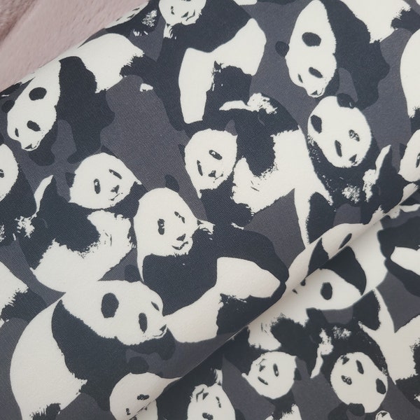 Alpenfleece kuschelstoff Panda