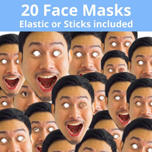 20 PACK Personalised Custom Photo Face Masks Hen Do Stag Etsy UK