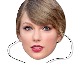 Taylor Swift Face Mask - Ready to Wear - Elastic or Sticks