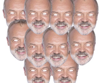 5 OR 10 PACK Graham Norton Face Masks - Eurovision Party - Ready To Wear