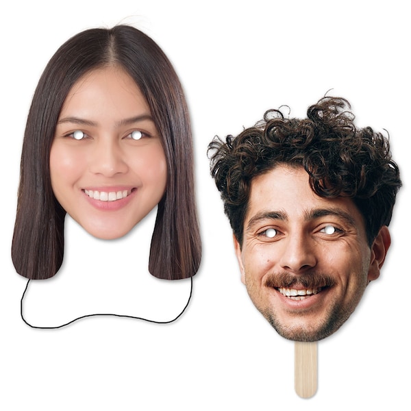 Personalised Face Masks With Sticks Etsy UK