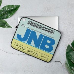 JNB Johannesburg Tambo Airport Tag Laptop Sleeve Laptophülle 13 Zoll Laptop-Tragetasche