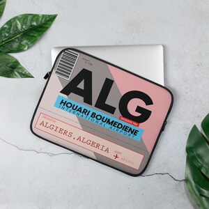 Housse pour ordinateur portable ALG Algérie Airport Tag pour MacBook 15, MacBook pro 13, surface, Lenovo, Dell, Kuu, HP, Microsoft