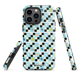 Coque de protection motif fleur à carreaux carte africaine pour iPhone® | Cadeau africain