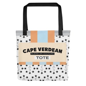Cape Verdean Tote Bag | Cape verde gifts | cape verde art | cape verdean flag |