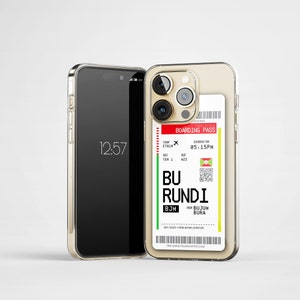 Carte d'embarquement du Burundi Coque et skin iPhone | Coque iPhone 13 Coque iPhone 12 Coque iPhone 11 Pro Coque iPhone 11 Pro Max Coque iPhone 14 Pro